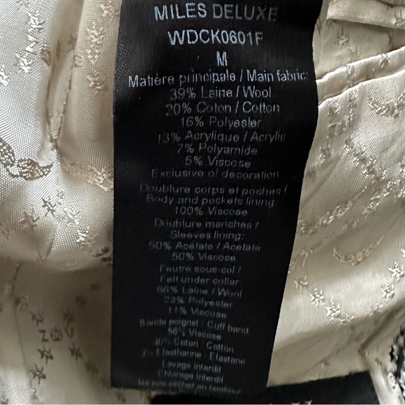 Zadig & Voltaire Miles Deluxe Double-Breasted Coat Gris Peacoat - Picture 8 of 10